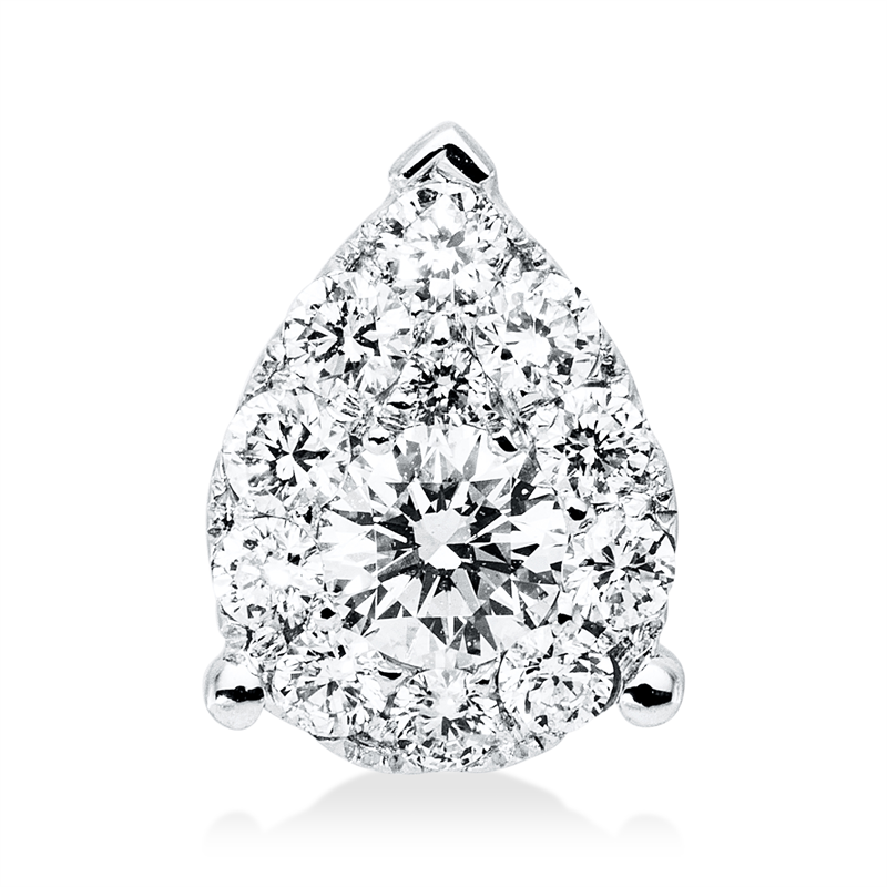 Anhänger    aus 750/-18 Karat Weißgold mit 12 Diamanten 0