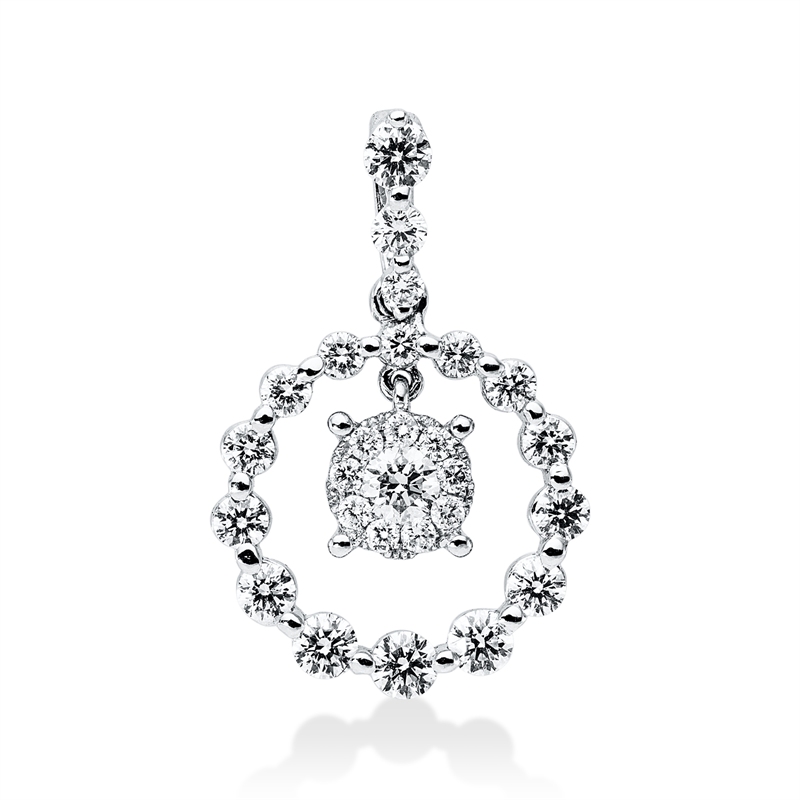 Anhänger    aus 750/-18 Karat Weißgold mit 27 Diamanten 0