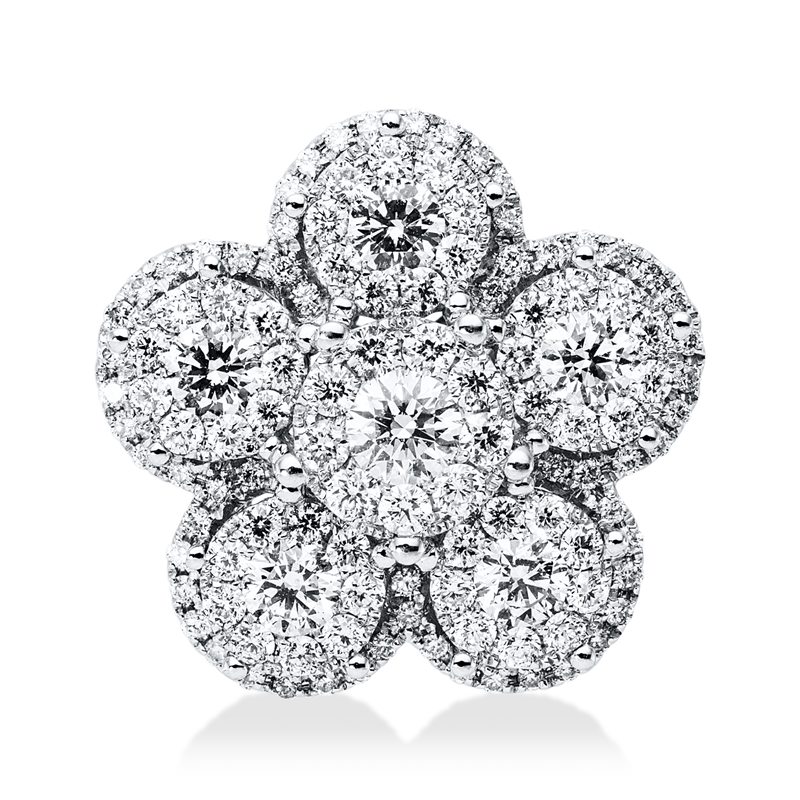 Anhänger    aus 750/-18 Karat Weißgold mit 120 Diamanten 1