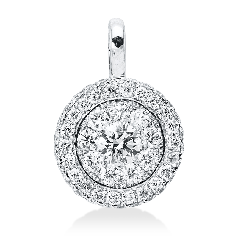 Anhänger    aus 750/-18 Karat Weißgold mit 57 Diamanten 0