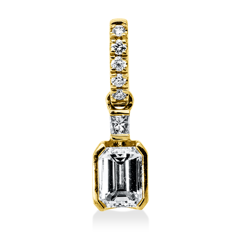 Anhänger    aus 750/-18 Karat Gelbgold mit 7 Diamanten 0