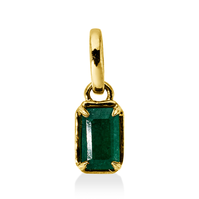 Anhänger mit Smaragd  aus 750/-18 Karat Gelbgold  