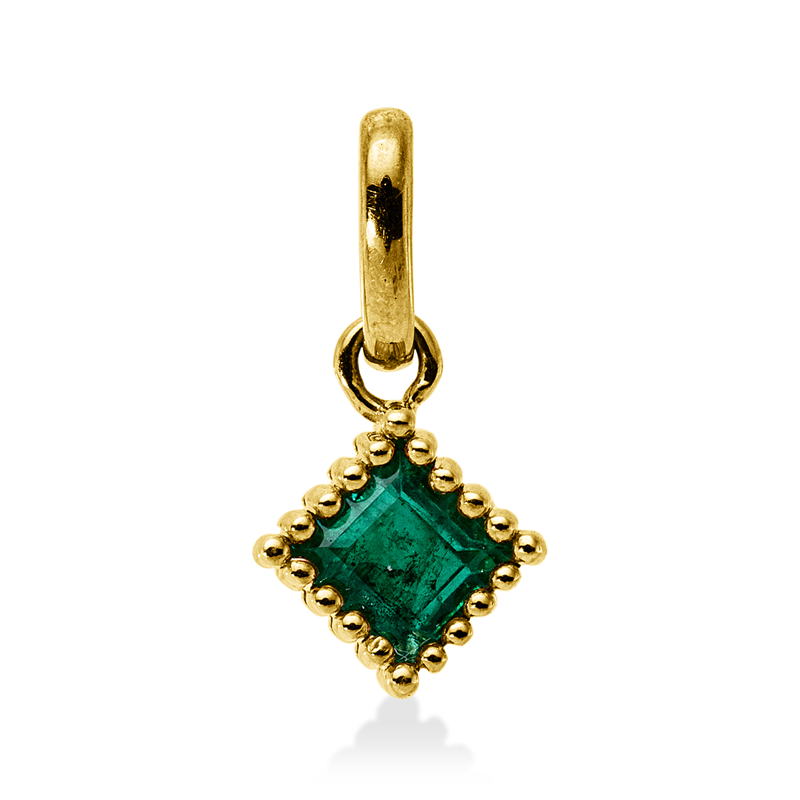 Anhänger mit Smaragd  aus 750/-18 Karat Gelbgold  