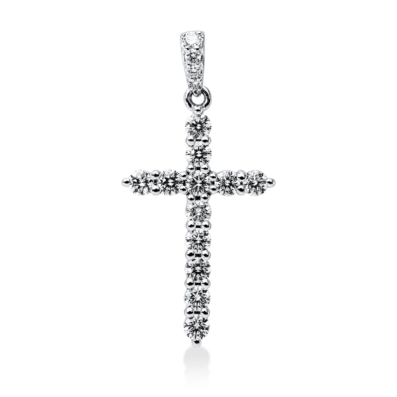 Anhänger    aus 750/-18 Karat Weißgold mit 16 Diamanten 1