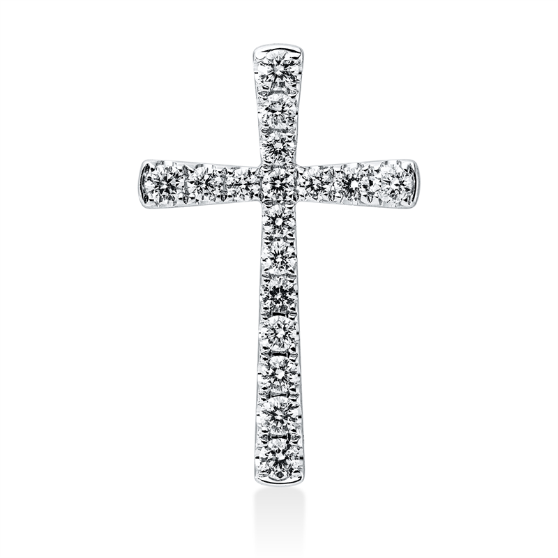 Anhänger    aus 750/-18 Karat Weißgold mit 17 Diamanten 0