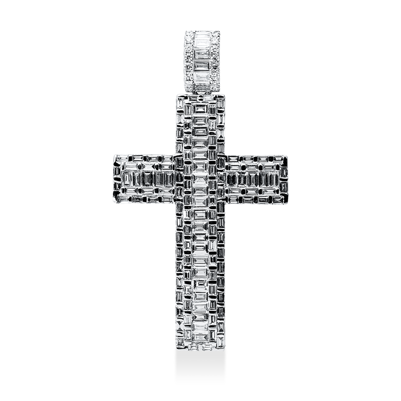 Anhänger    aus 750/-18 Karat Weißgold mit 155 Diamanten 2