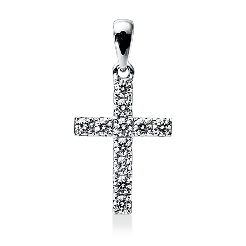 Anhänger    aus 750/-18 Karat Weißgold mit 11 Diamanten 0