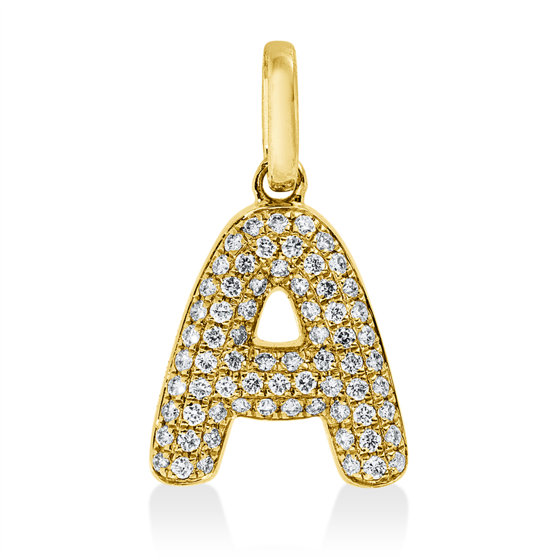 Anhänger    aus 750/-18 Karat Gelbgold mit 69 Diamanten 0