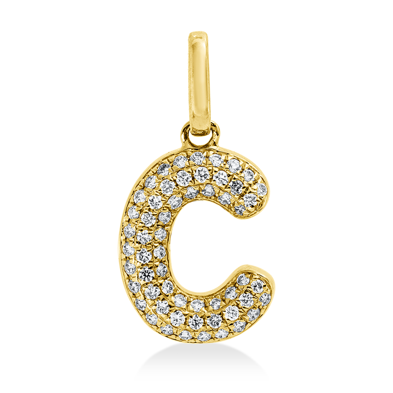 Anhänger    aus 750/-18 Karat Gelbgold mit 57 Diamanten 0