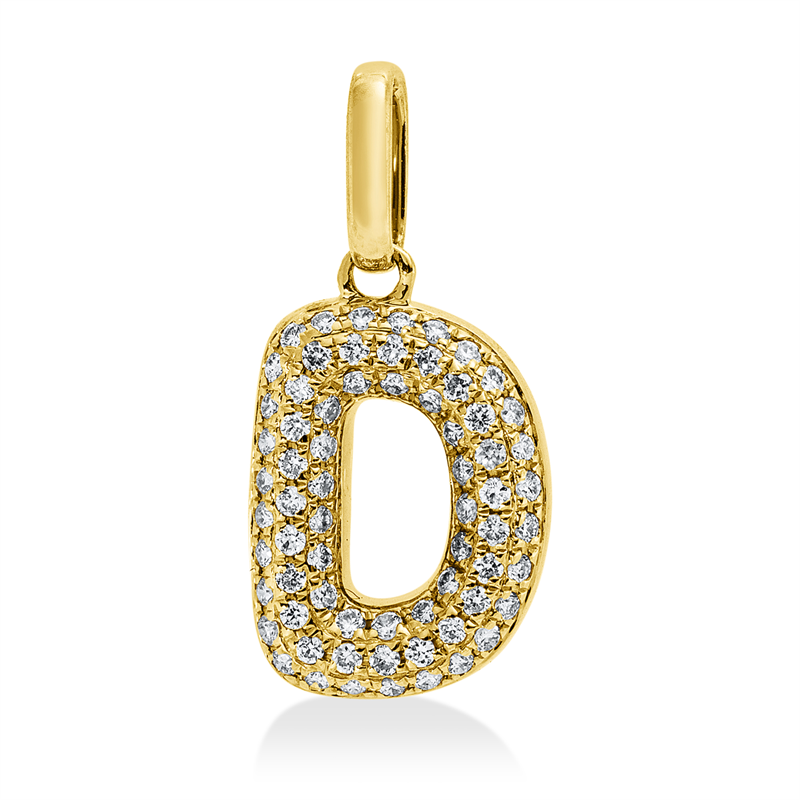 Anhänger    aus 750/-18 Karat Gelbgold mit 68 Diamanten 0