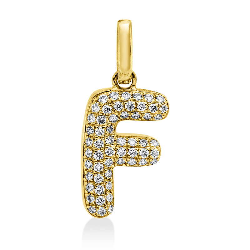 Anhänger    aus 750/-18 Karat Gelbgold mit 56 Diamanten 0