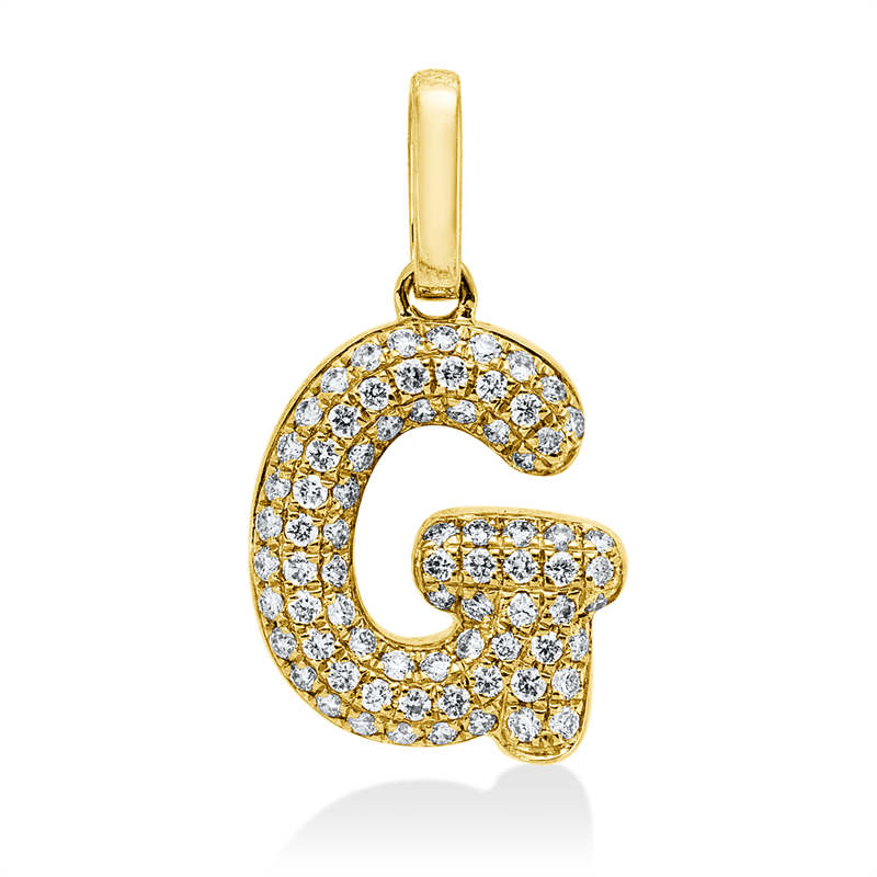 Anhänger    aus 750/-18 Karat Gelbgold mit 75 Diamanten 0