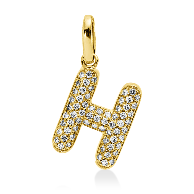 Anhänger    aus 750/-18 Karat Gelbgold mit 65 Diamanten 0