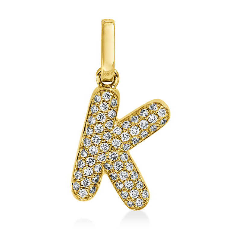 Anhänger    aus 750/-18 Karat Gelbgold mit 60 Diamanten 0