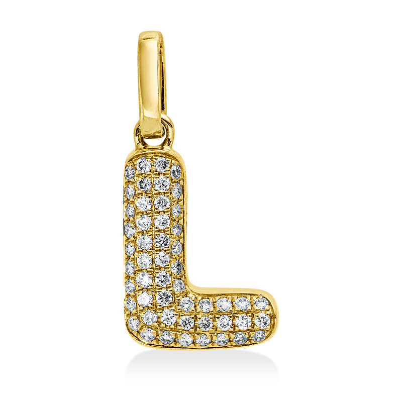 Anhänger    aus 750/-18 Karat Gelbgold mit 51 Diamanten 0