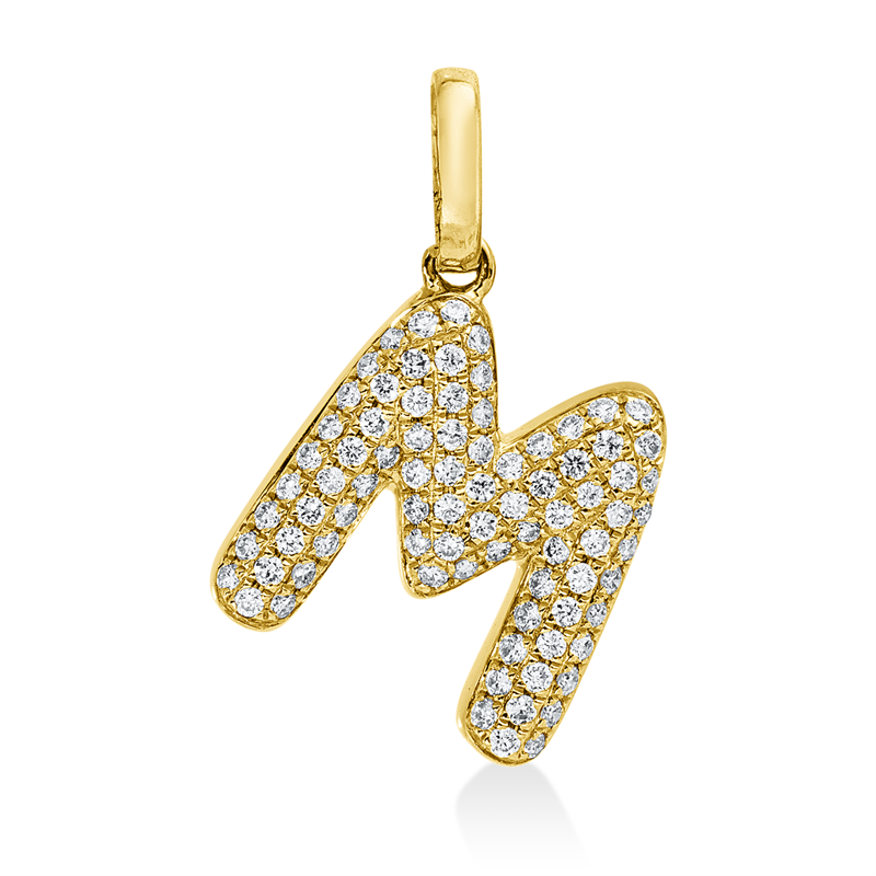 Anhänger    aus 750/-18 Karat Gelbgold mit 83 Diamanten 0