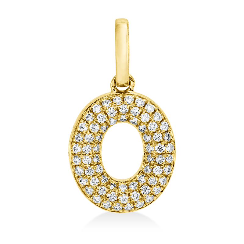 Anhänger    aus 750/-18 Karat Gelbgold mit 73 Diamanten 0