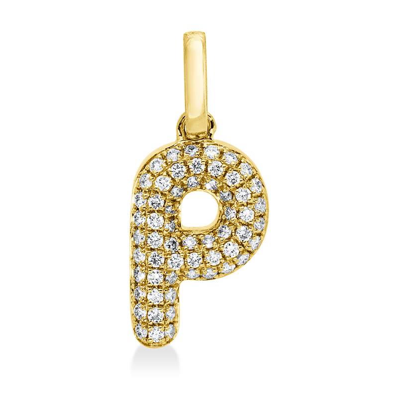 Anhänger    aus 750/-18 Karat Gelbgold mit 58 Diamanten 0