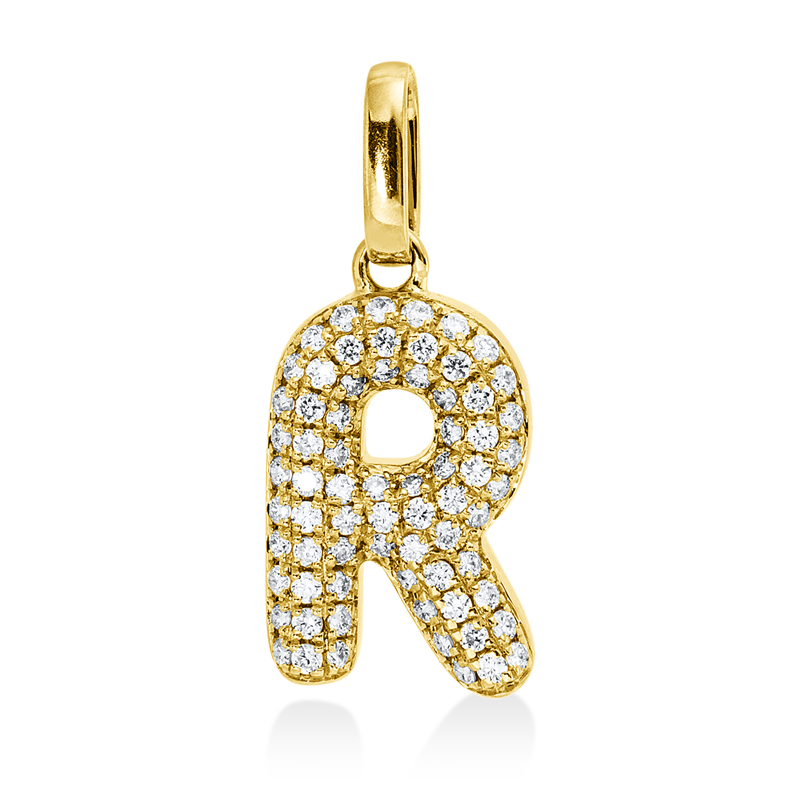 Anhänger    aus 750/-18 Karat Gelbgold mit 70 Diamanten 0