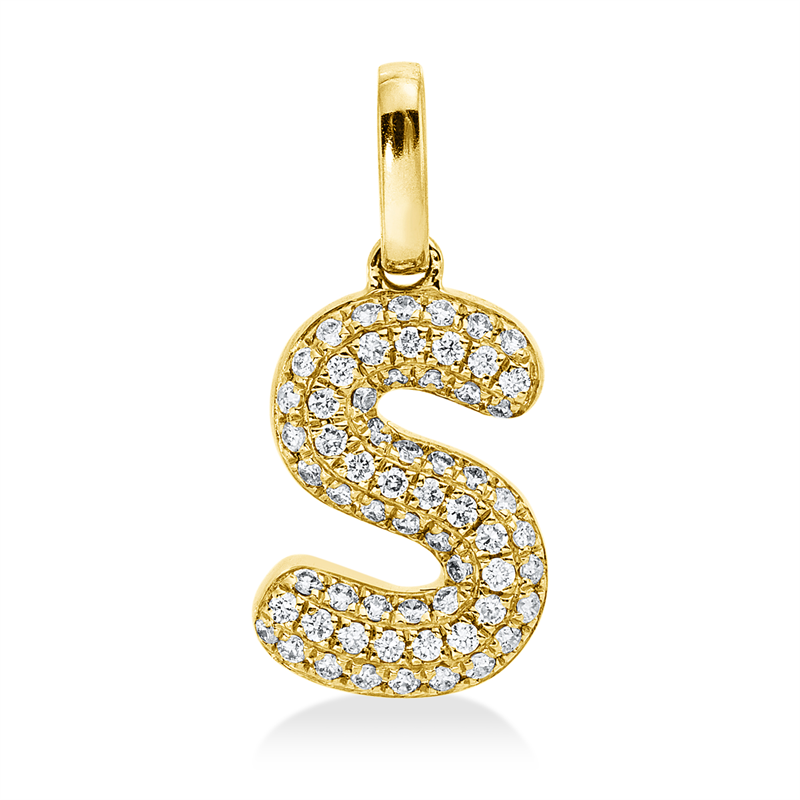 Anhänger    aus 750/-18 Karat Gelbgold mit 61 Diamanten 0