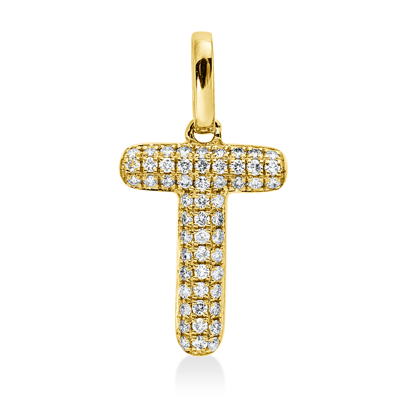 Anhänger    aus 750/-18 Karat Gelbgold mit 54 Diamanten 0