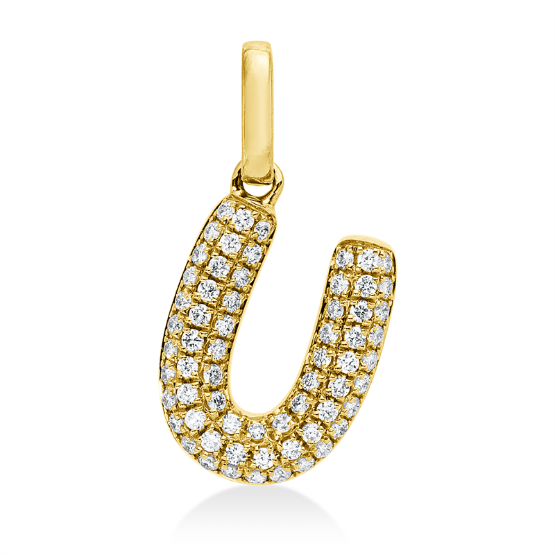 Anhänger    aus 750/-18 Karat Gelbgold mit 64 Diamanten 0