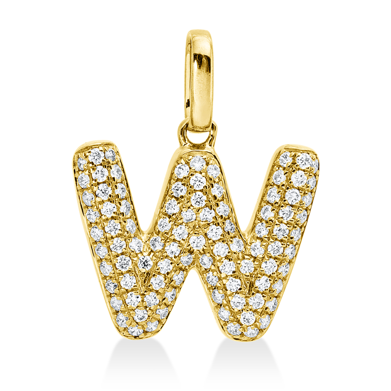 Anhänger    aus 750/-18 Karat Gelbgold mit 92 Diamanten 0