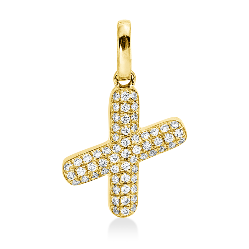 Anhänger    aus 750/-18 Karat Gelbgold mit 61 Diamanten 0
