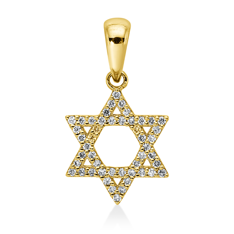 Anhänger    aus 750/-18 Karat Gelbgold mit 48 Diamanten 0