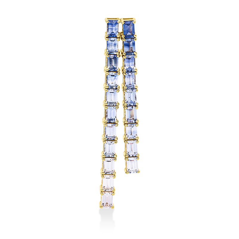Anhänger mit Saphir  aus 750/-18 Karat Gelbgold  