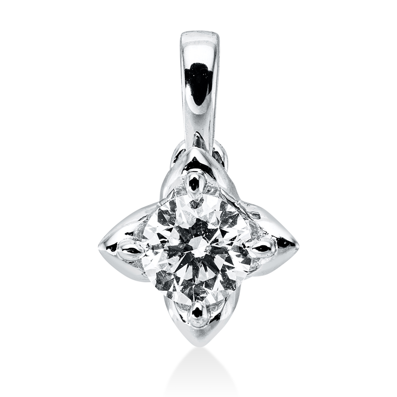 Anhänger    aus 750/-18 Karat Weißgold mit 1 Diamant 0