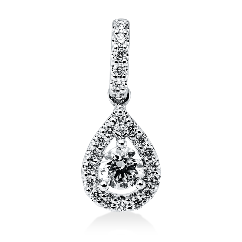 Anhänger    aus 750/-18 Karat Weißgold mit 22 Diamanten 0