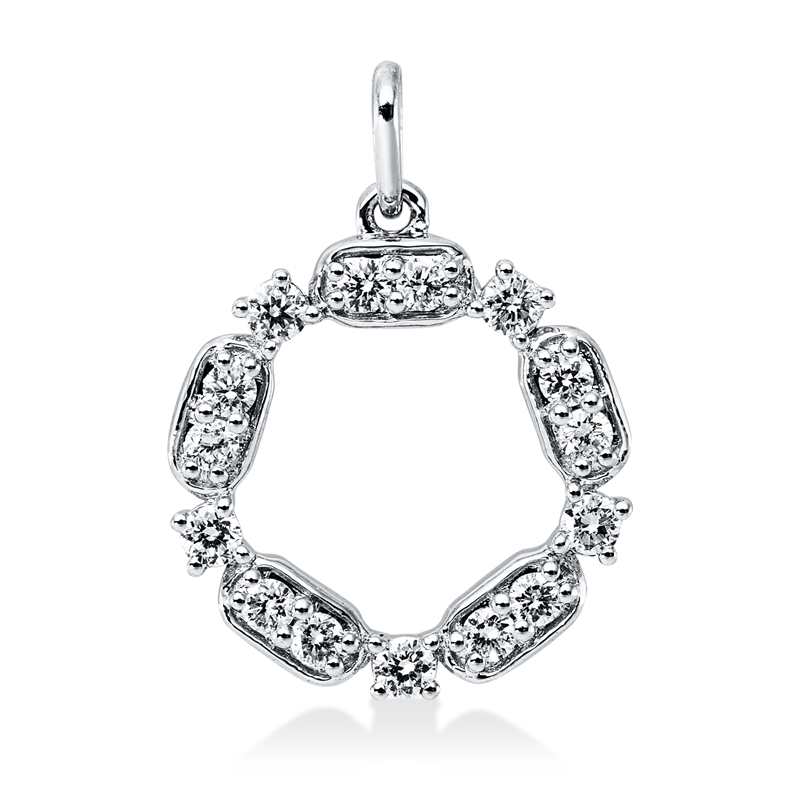 Anhänger    aus 750/-18 Karat Weißgold mit 15 Diamanten 0
