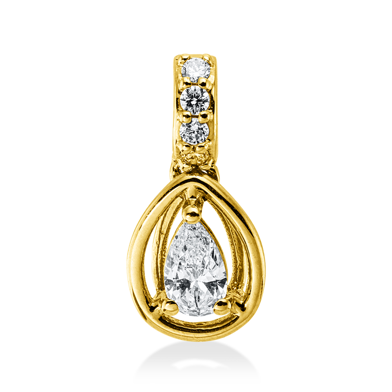 Anhänger    aus 750/-18 Karat Gelbgold mit 5 Diamanten 0