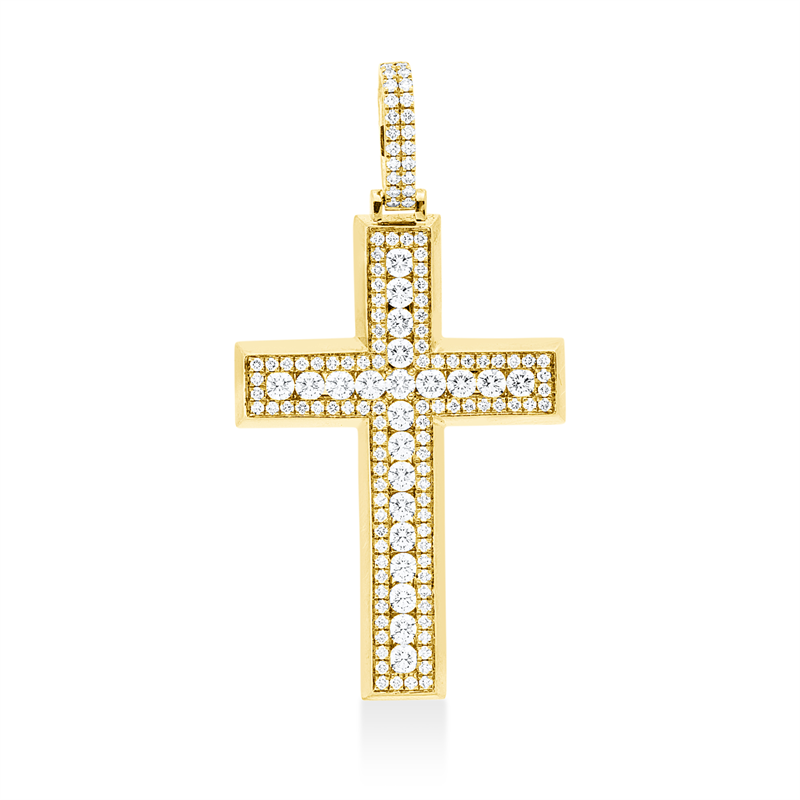 Anhänger    aus 750/-18 Karat Gelbgold mit 140 Diamanten 2