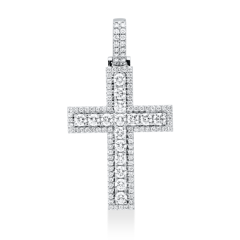 Anhänger    aus 750/-18 Karat Weißgold mit 118 Diamanten 2