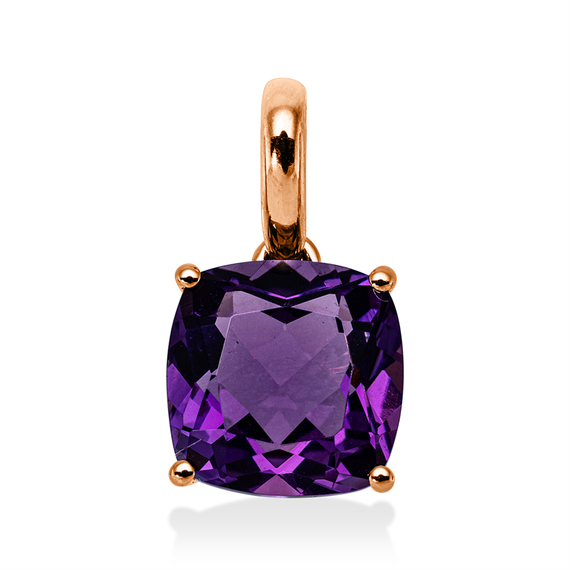 Anhänger mit Amethyst  aus 750/-18 Karat Rotgold  