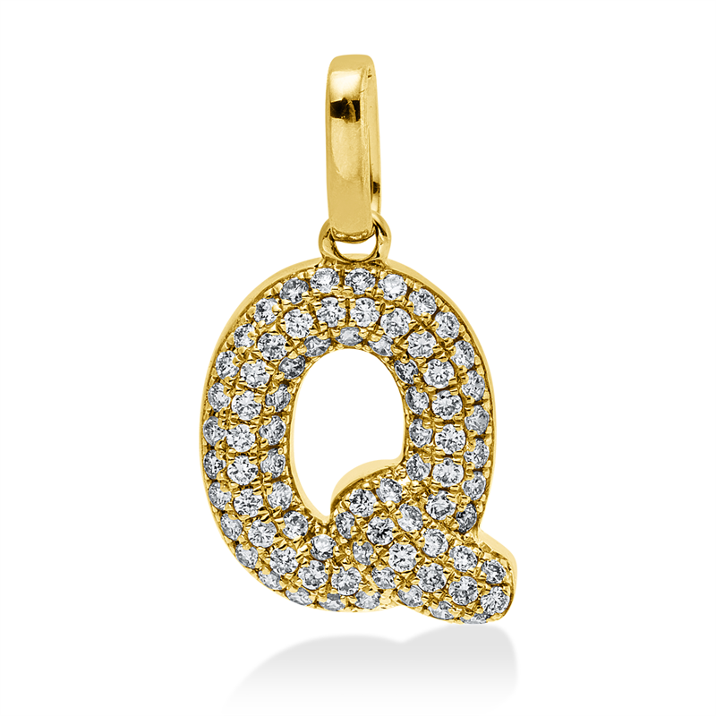 Anhänger    aus 750/-18 Karat Gelbgold mit 76 Diamanten 0