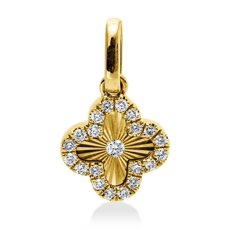 Anhänger    aus 750/-18 Karat Gelbgold mit 21 Diamanten 0