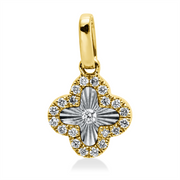 Anhänger    aus 750/-18 Karat Gelbgold / Weißgold mit 21 Diamanten 0