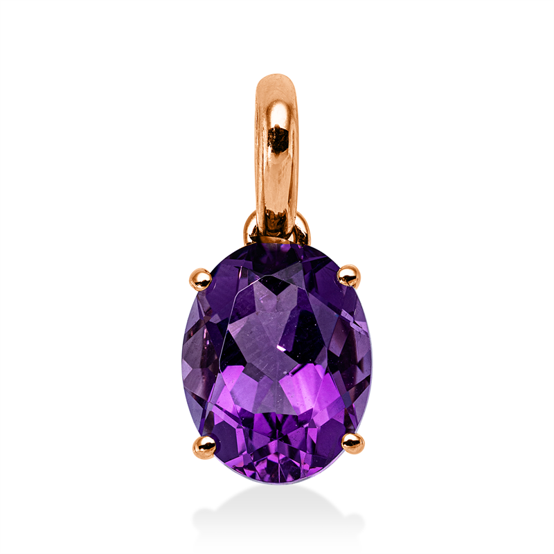 Anhänger mit Amethyst  aus 750/-18 Karat Rotgold  