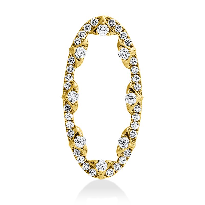 Anhänger    aus 750/-18 Karat Gelbgold mit 40 Diamanten 1 ct