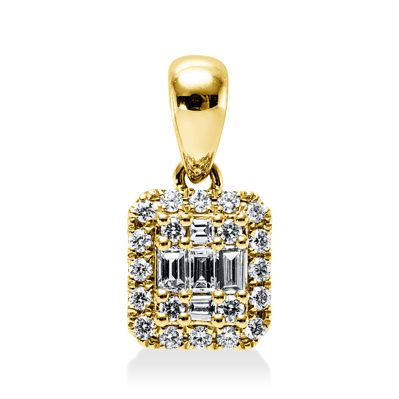Anhänger    aus 750/-18 Karat Gelbgold mit 25 Diamanten 0