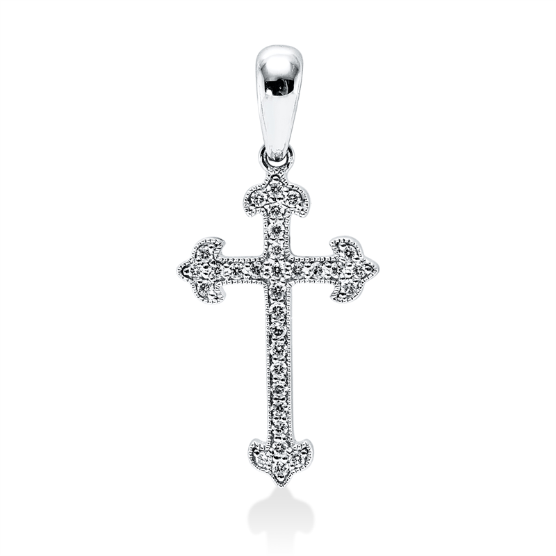 Anhänger    aus 750/-18 Karat Weißgold mit 31 Diamanten 0