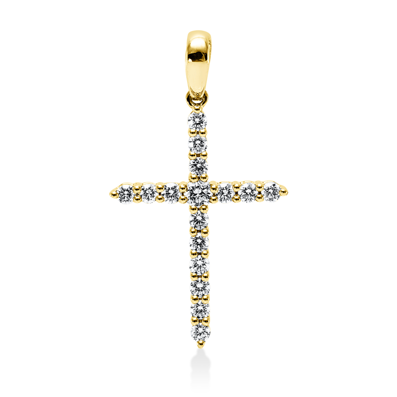 Anhänger    aus 750/-18 Karat Gelbgold mit 16 Diamanten 0