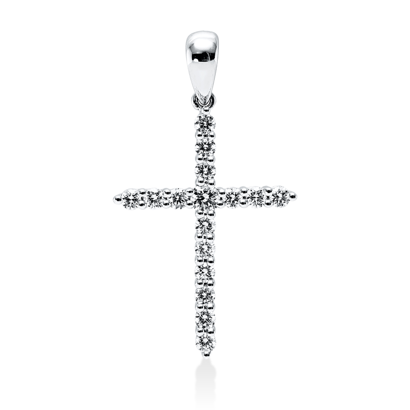 Anhänger    aus 750/-18 Karat Weißgold mit 16 Diamanten 0