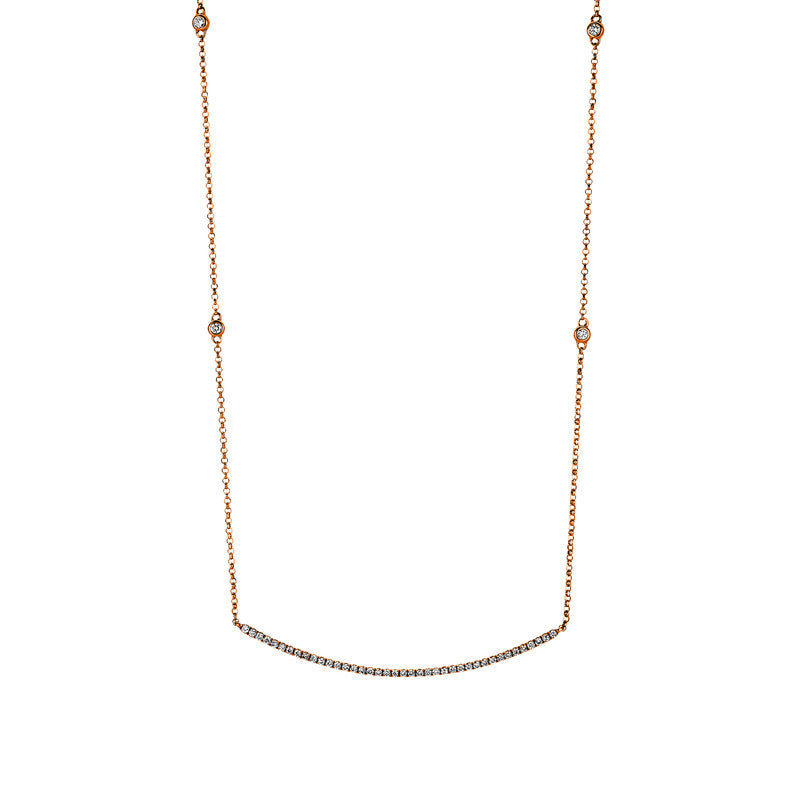 Collier    aus 750/-18 Karat Rotgold mit 44 Diamanten 0
