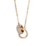 Collier    aus 750/-18 Karat Rotgold mit 107 Diamanten 0