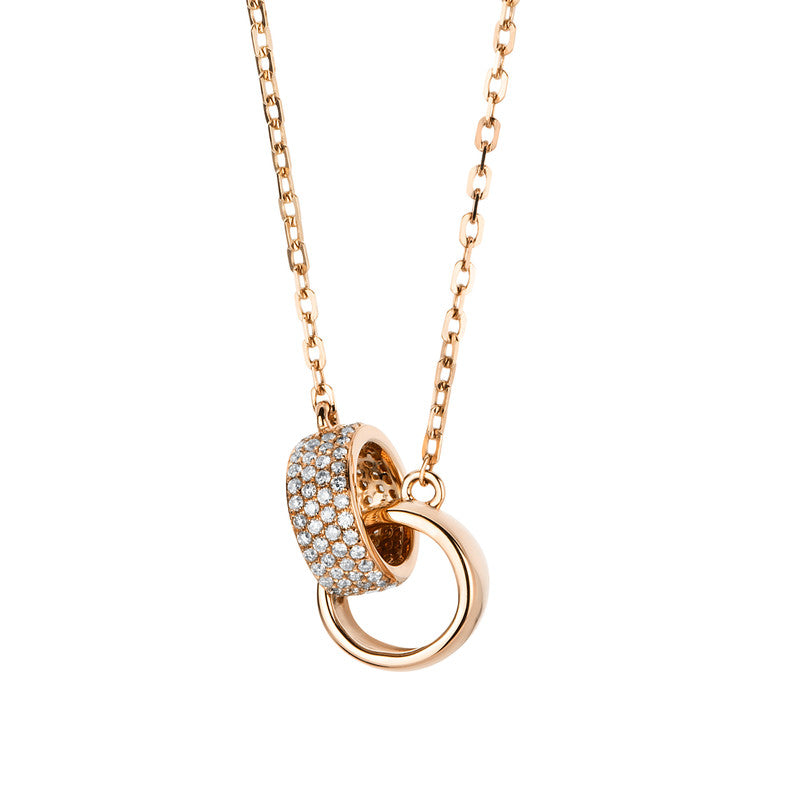 Collier    aus 750/-18 Karat Rotgold mit 107 Diamanten 0
