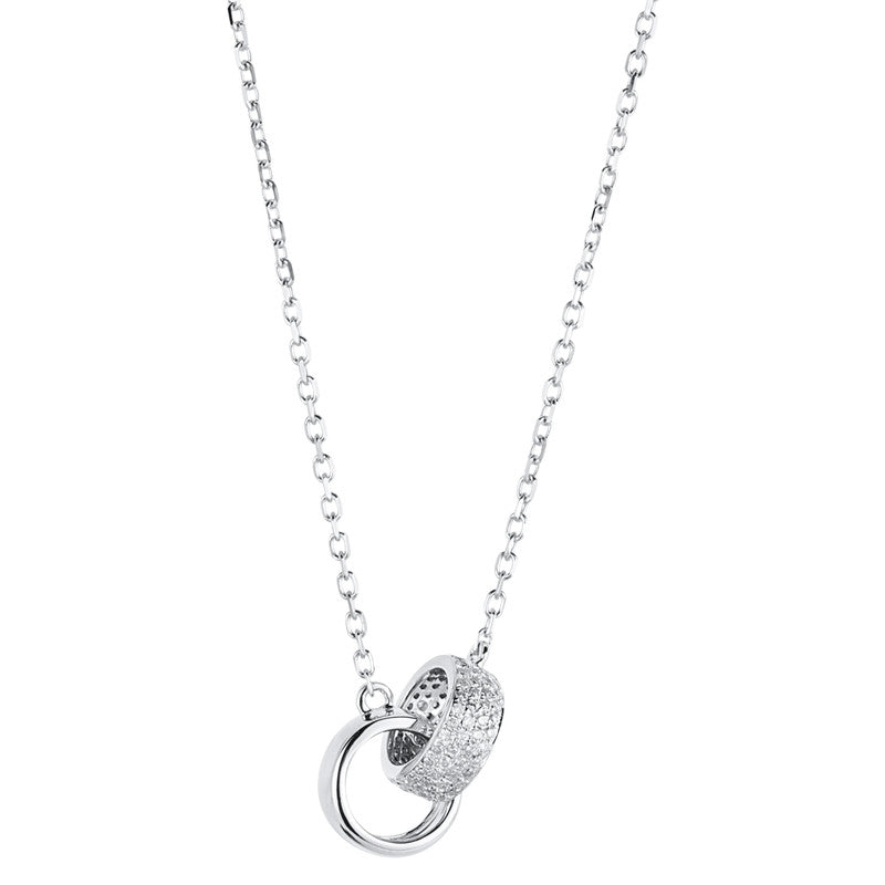 Collier    aus 750/-18 Karat Weißgold mit 107 Diamanten 0